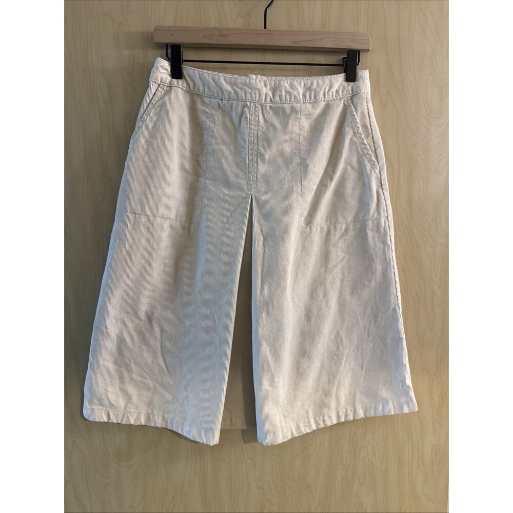 Eddie Bauer Courduroy Biege Pleat Skirt Knee Length Size 2 Womens